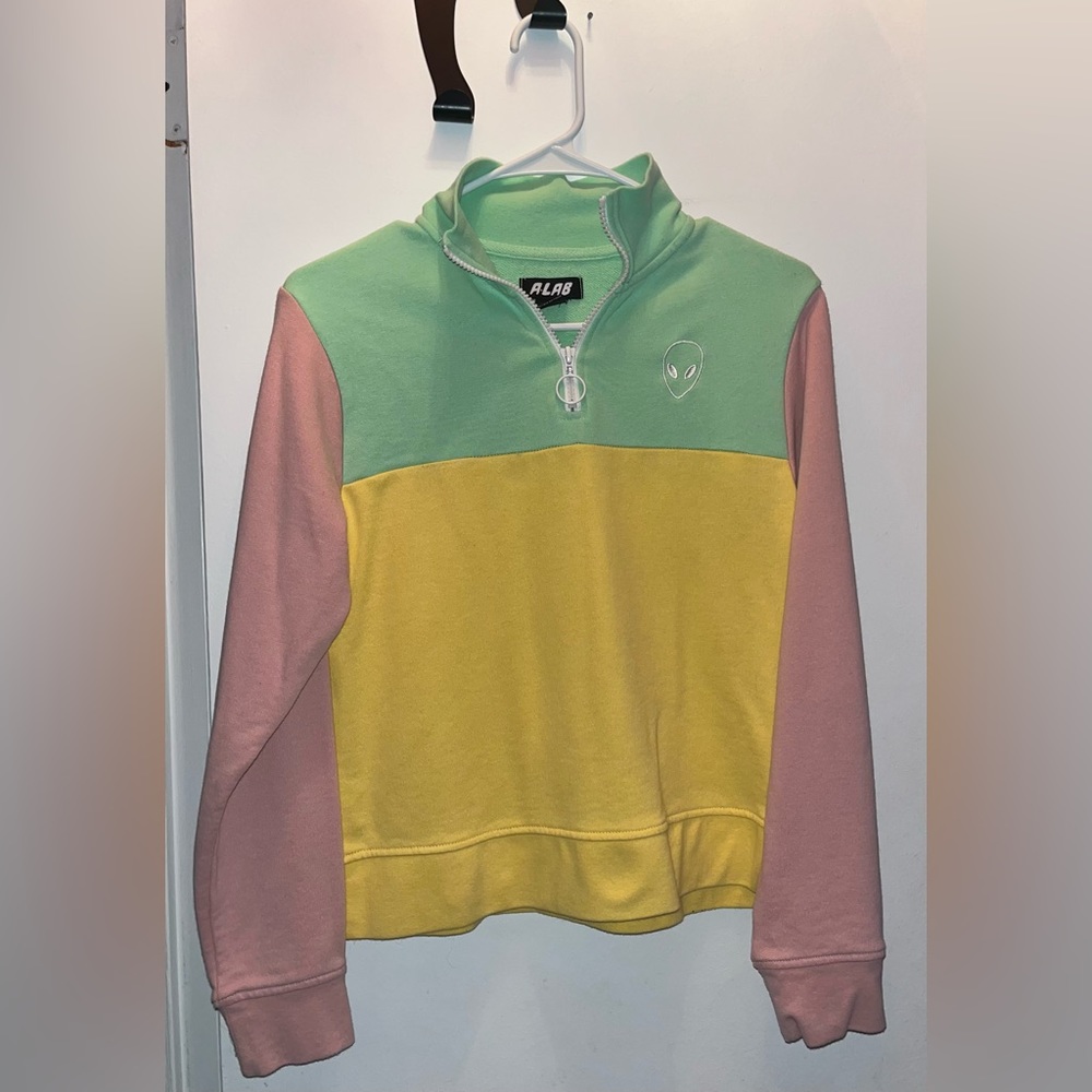 Alien-Stitch Quarter Zip Jacket